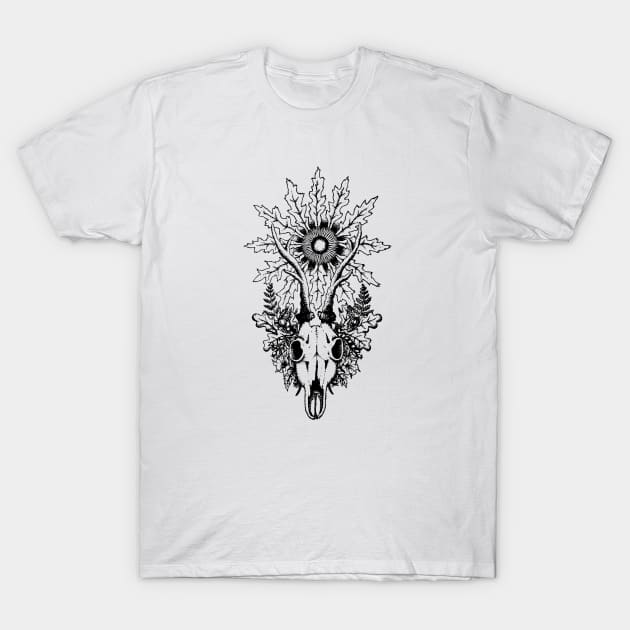 deer skull T-Shirt by SLUP.